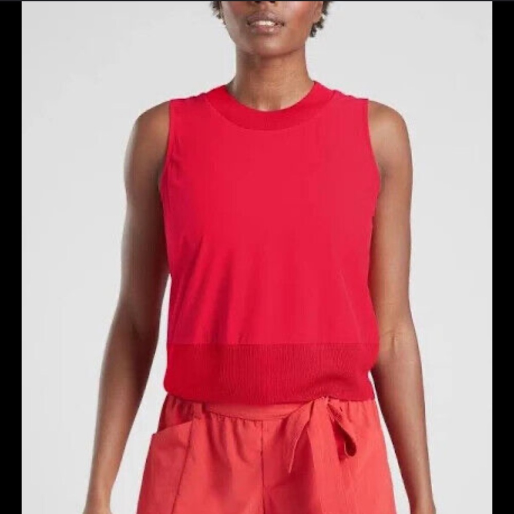 Like new! Athleta red Zephyr tank. Size XS.